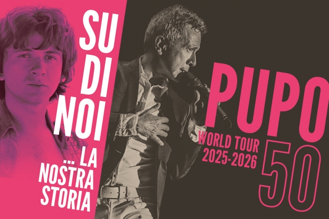 Pupo sur l'affiche de sa tournee 50 ans, en concert au Volkshaus de Zurich en decembre 2026